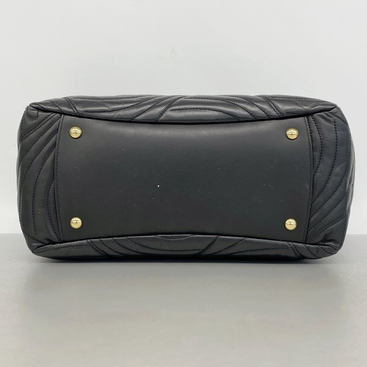 【6hb0999】サルヴァトーレフェラガモ トートバッグ レザー ブラック ゴールド金具【中古】レディース