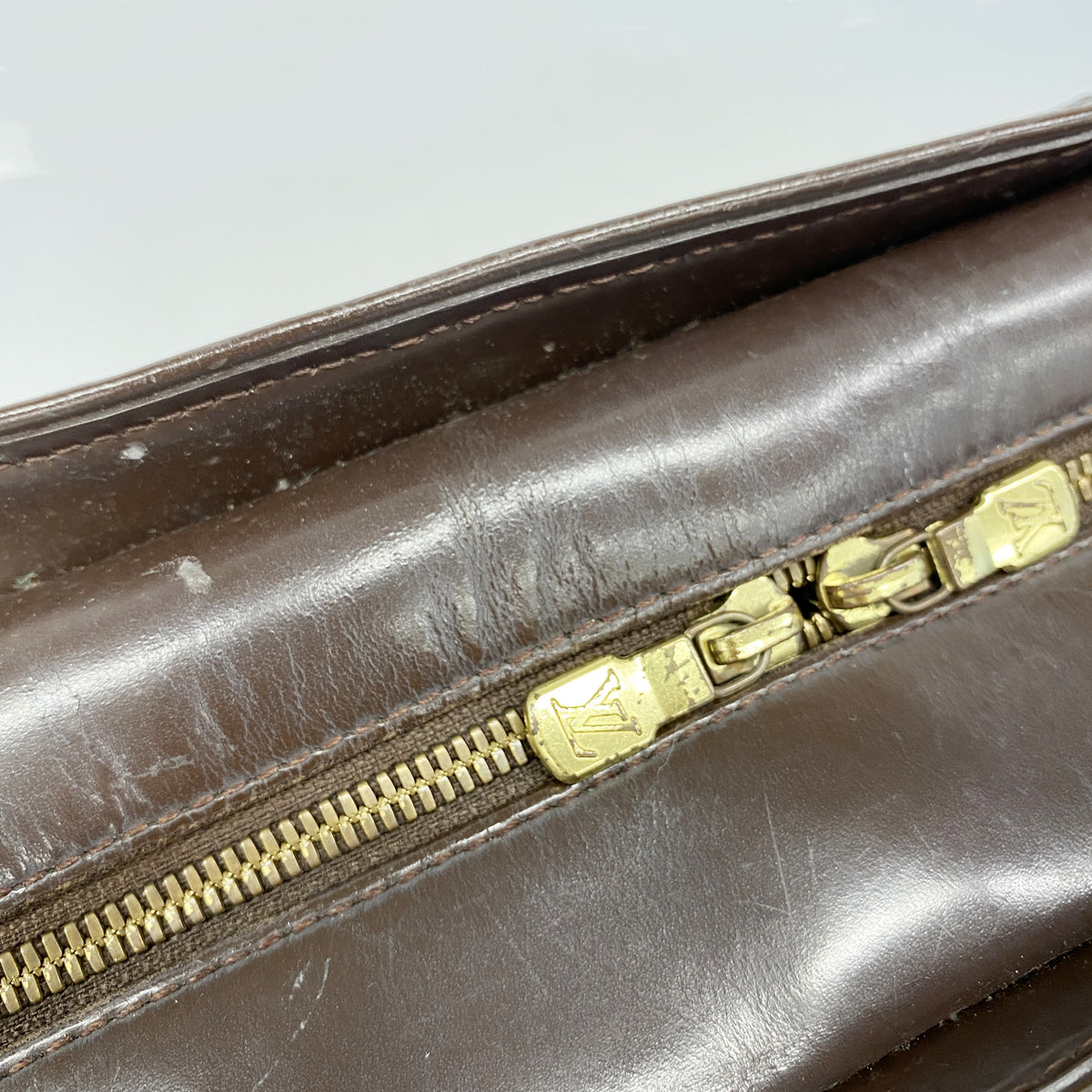 【6hb1012】ルイヴィトン ハンドバッグ ダミエ サリアオリゾンタル N51282 エベヌ【中古】レディース
