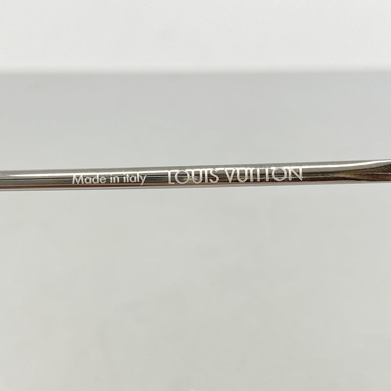 【6hb1014】ルイヴィトン サングラス サングラスクロックワイズ Z1271E シルバー ブラック【中古】メンズ