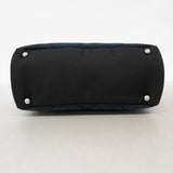 【6hb1055-k】シャネル トートバッグ パリビアリッツ キャンバス ネイビー ブラック シルバー金具【中古】レディース