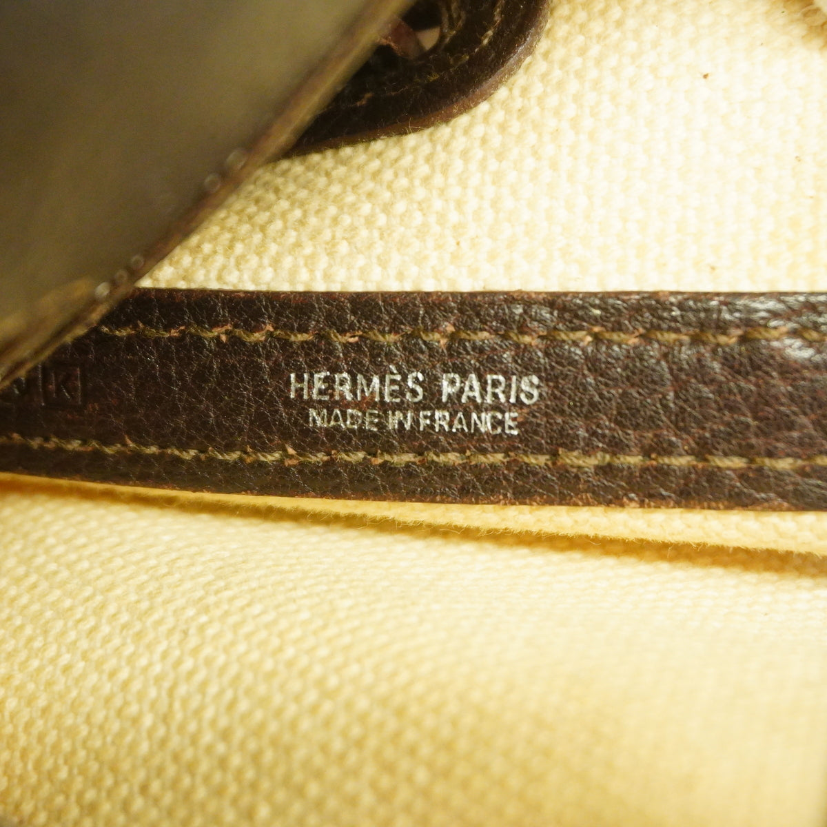 【6hb1057】エルメス ハンドバッグ プティットサンチュールプPM トワルアッシュ ブラウン シルバー金具 □K刻印【中古】レディース