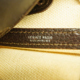 【6hb1057】エルメス ハンドバッグ プティットサンチュールプPM トワルアッシュ ブラウン シルバー金具 □K刻印【中古】レディース