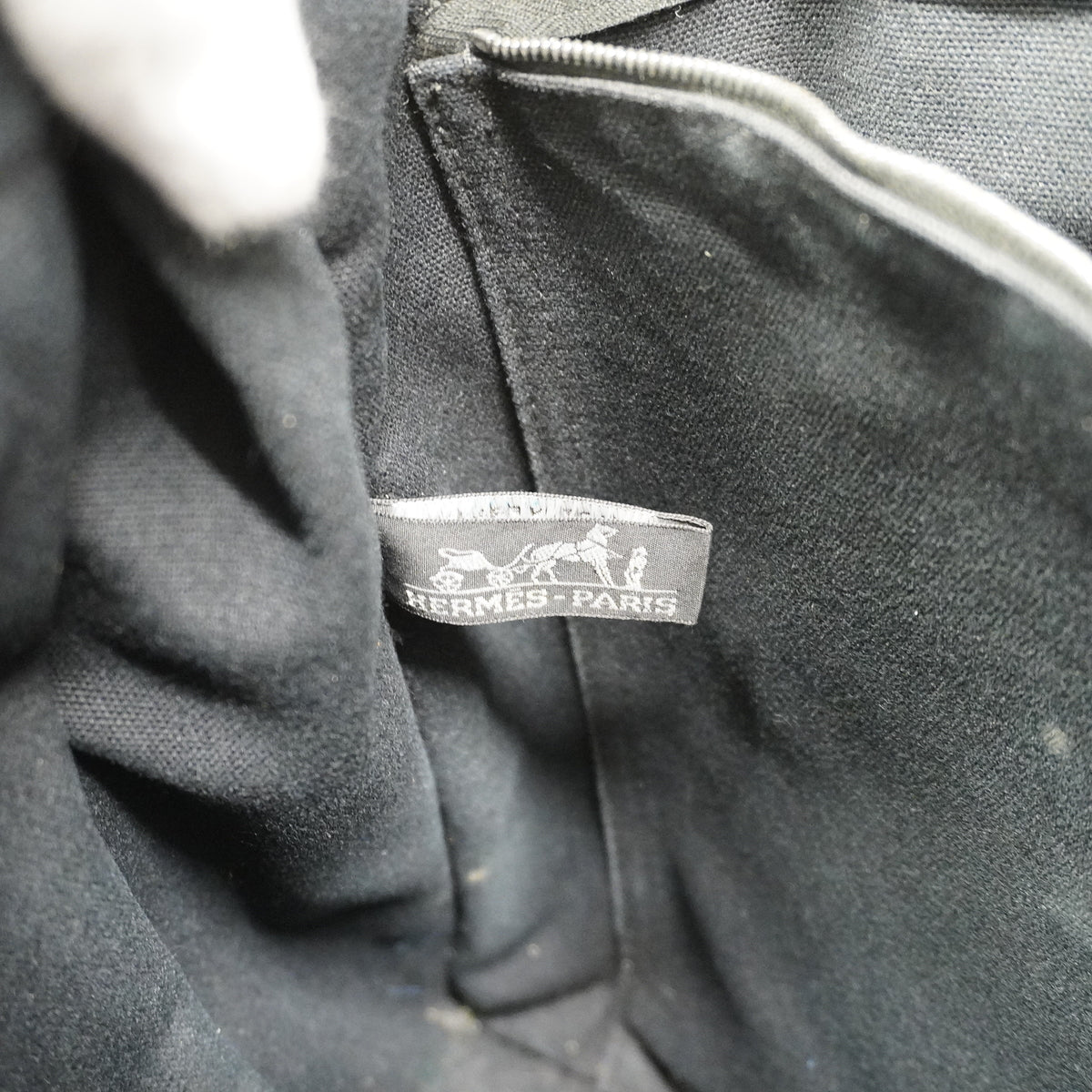 【6hb1079-k】エルメス トートバッグ フールトゥMM キャンバス ブラック シルバー金具【中古】メンズ レディース ユニセックス