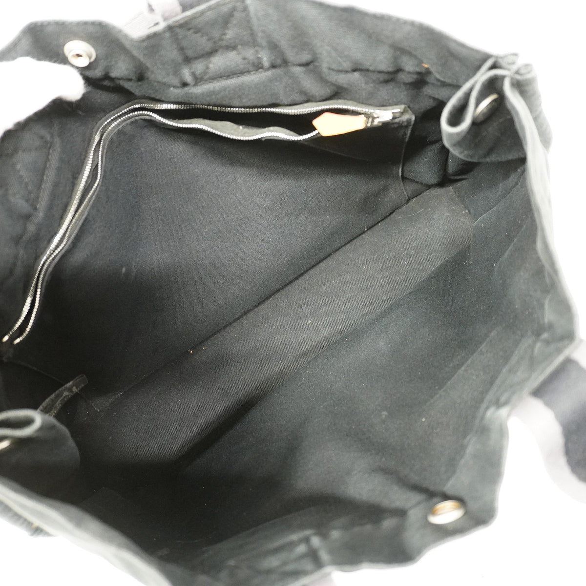 【6hb1079-k】エルメス トートバッグ フールトゥMM キャンバス ブラック シルバー金具【中古】メンズ レディース ユニセックス