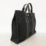 【6hb1079-k】エルメス トートバッグ フールトゥMM キャンバス ブラック シルバー金具【中古】メンズ レディース ユニセックス