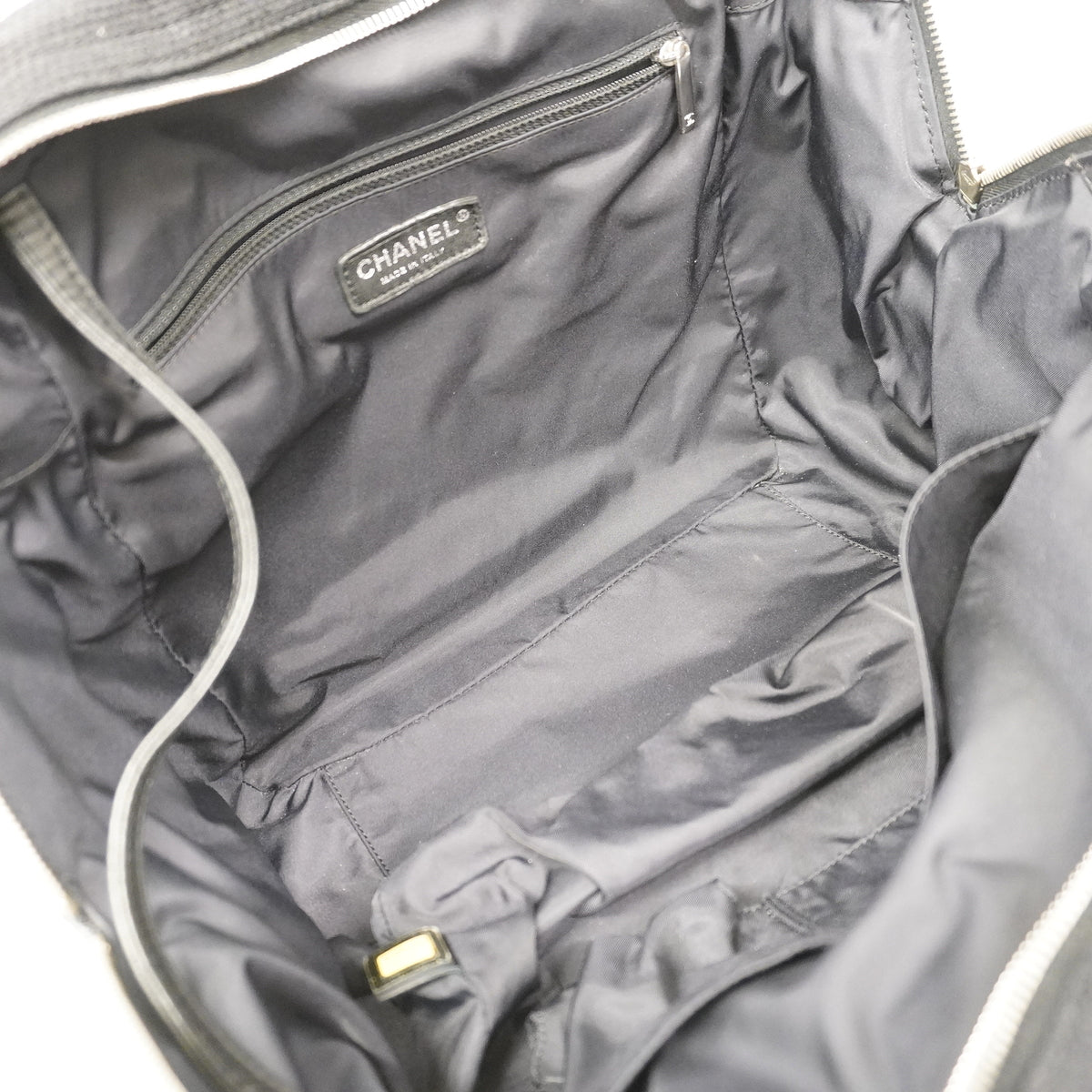 【6hb1085-k】シャネル トートバッグ パリビアリッツ ツイード ブラック シルバー金具【中古】レディース