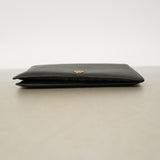 【6hb1097-k】シャネル 長財布 ココボタン キャビアスキン ブラック ゴールド金具【中古】レディース