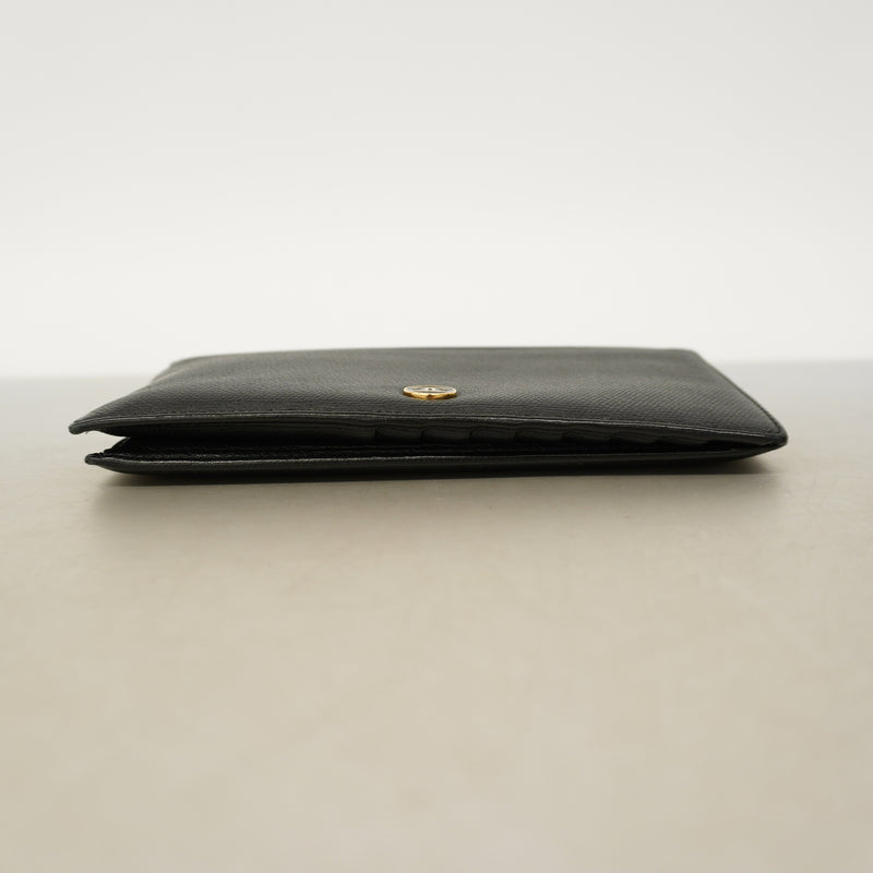 【6hb1097-k】シャネル 長財布 ココボタン キャビアスキン ブラック ゴールド金具【中古】レディース