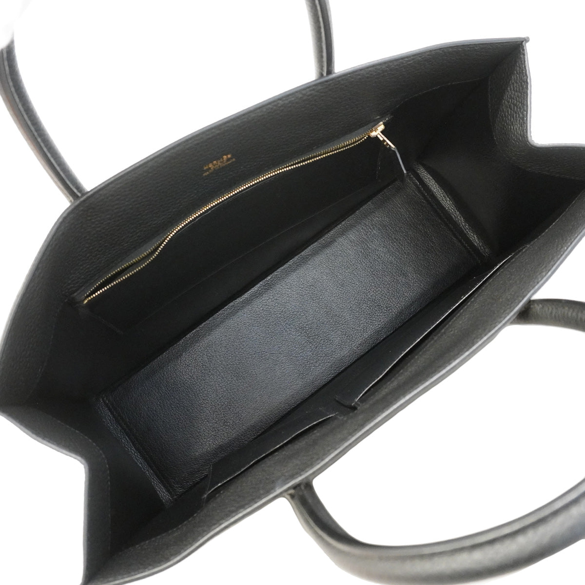 【6hb1146】エルメス トートバッグ ホワイトバスGM トゴ ブラック ゴールド金具 □G刻印【中古】レディース