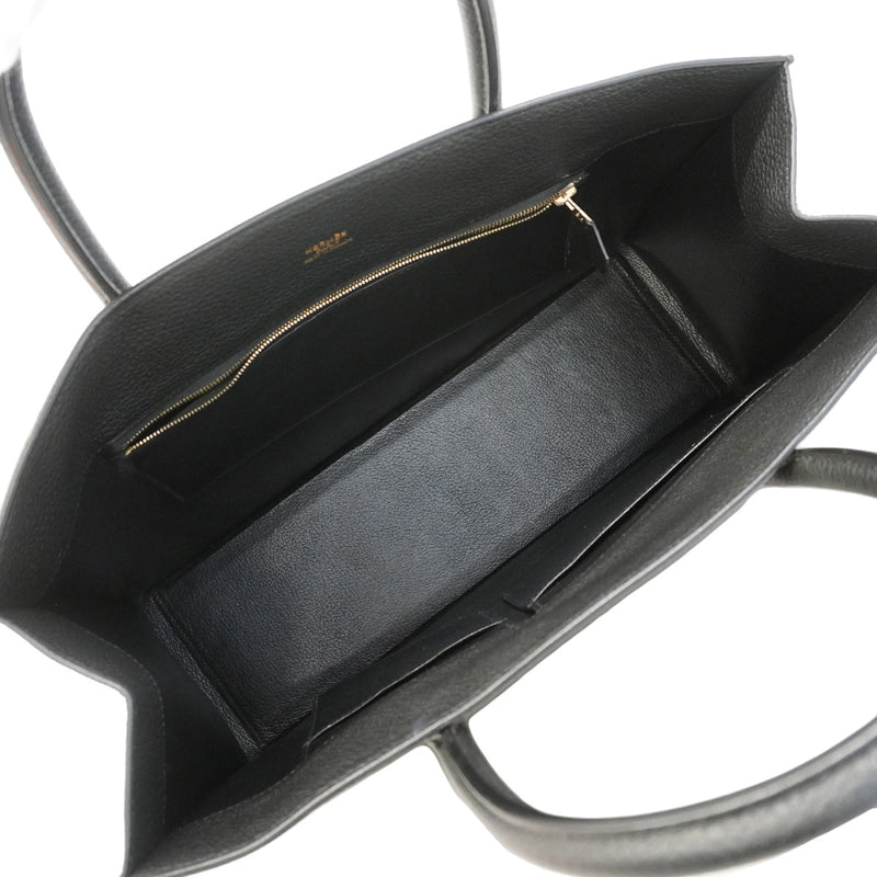 【6hb1146】エルメス トートバッグ ホワイトバスGM トゴ ブラック ゴールド金具 □G刻印【中古】レディース