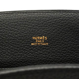 【6hb1146】エルメス トートバッグ ホワイトバスGM トゴ ブラック ゴールド金具 □G刻印【中古】レディース