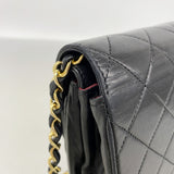 【6hb1178-k】シャネル ショルダーバッグ マトラッセ チェーンショルダー ラムスキン ブラック ゴールド金具【中古】レディース