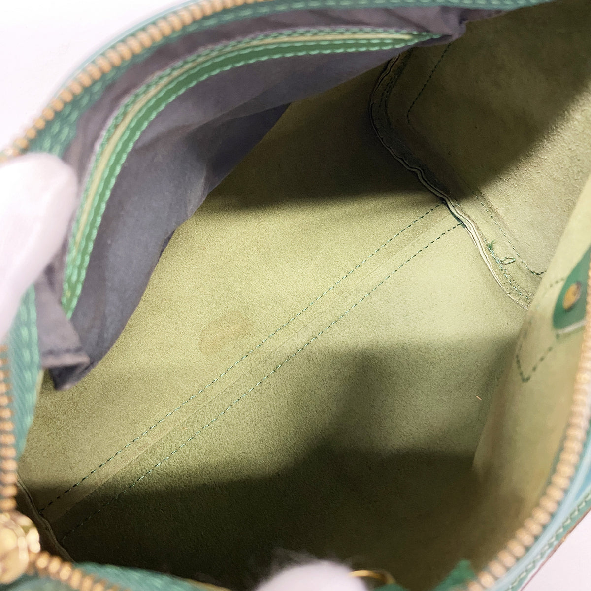 【6hb1180-k】ルイヴィトン ハンドバッグ エピ スピーディ25 M43014 ボルネオグリーン【中古】レディース