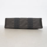 【6hb1184-k】エルメス トートバッグ エールラインPM ナイロン グレー シルバー金具【中古】レディース