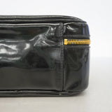 【6hb1186-k】シャネル バニティバッグ パテントレザー ブラック ゴールド金具 2wayバッグ【中古】レディース