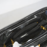 【6hb1186-k】シャネル バニティバッグ パテントレザー ブラック ゴールド金具 2wayバッグ【中古】レディース