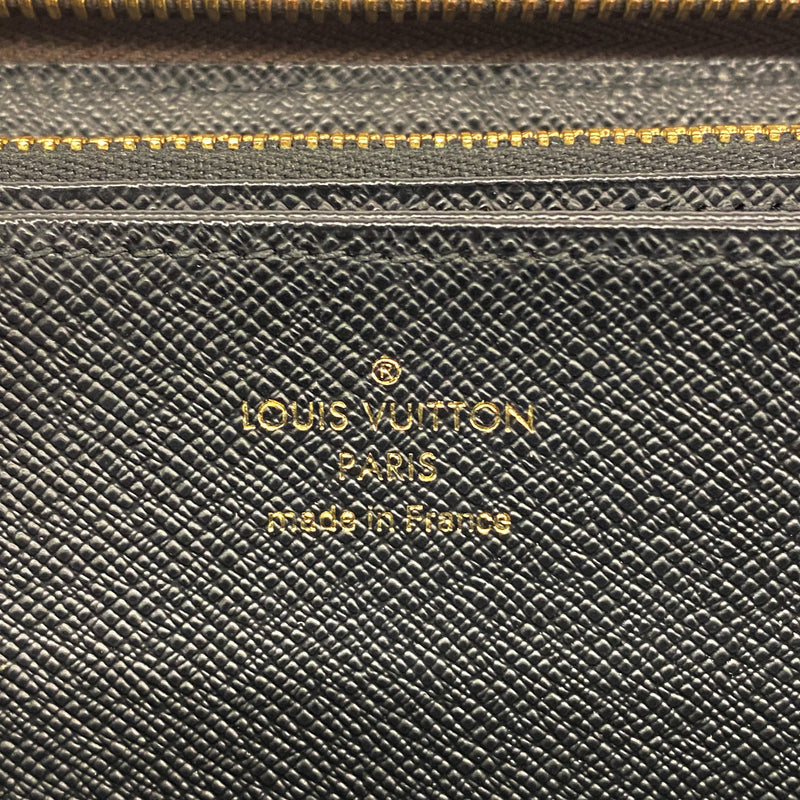 【6hb1197-k】ルイヴィトン 長財布 モノグラム・ジャイアント リバース ジッピーウォレット M69353 ブラウン【中古】レディース