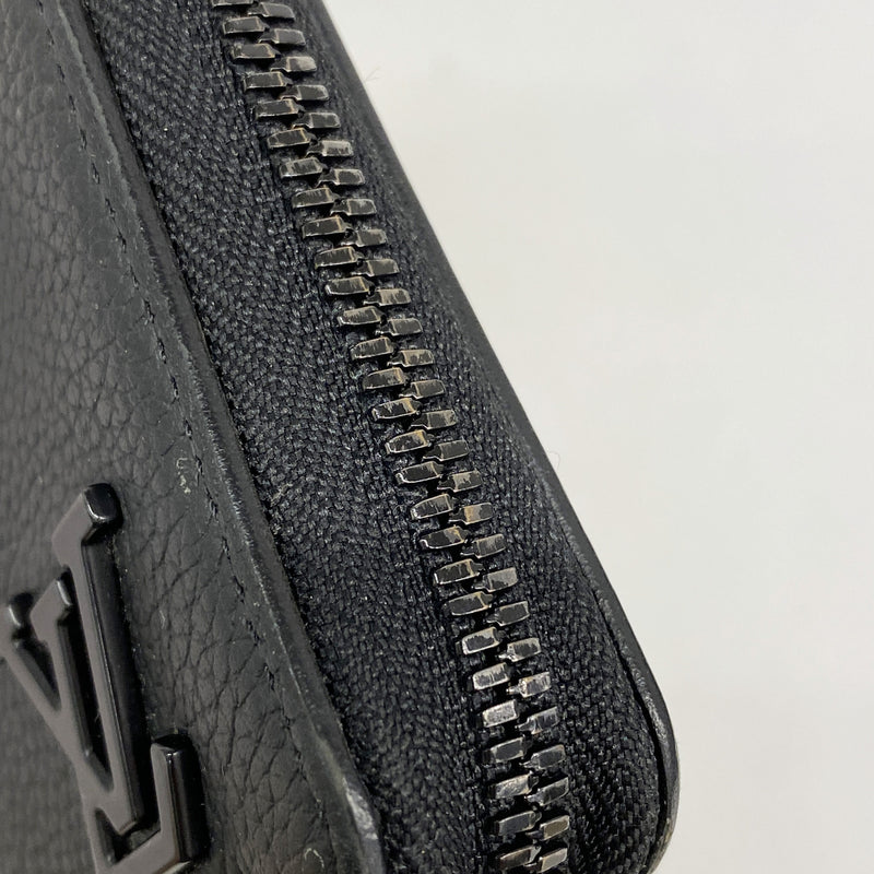 【6hb1198-k】ルイヴィトン 長財布 アロエグラム ジッピーウォレットヴェルティカ M81743 ノワール【中古】レディース