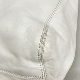 【6hb1213-k】シャネル ショルダーバッグ レザー ホワイト ゴールド金具【中古】レディース