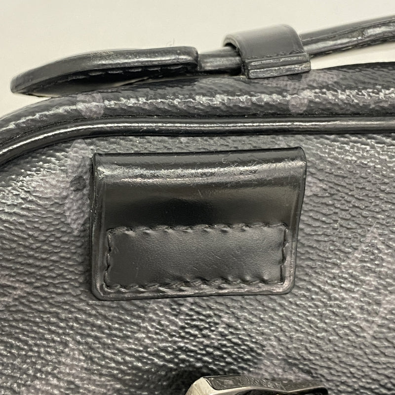 【6hb1221-k】ルイヴィトン ボディバッグ モノグラム・エクリプス バムバッグ M42906 ブラック【中古】メンズ