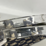 【6hb1247】セリーヌ ハンドバッグ Cマカダム デニム ネイビー シルバー金具【中古】レディース