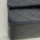 【6hb1248】シャネル ショルダーバッグ マトラッセ Wフラップ Wチェーン ラムスキン ブラック ゴールド金具【中古】レディース