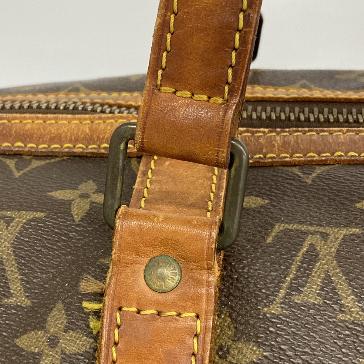【6hb1253】ルイヴィトン ボストンバッグ モノグラム サックスプール45 M41624 ブラウン【中古】メンズ レディース ユニセックス