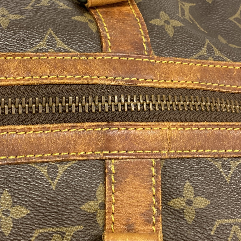 【6hb1253】ルイヴィトン ボストンバッグ モノグラム サックスプール45 M41624 ブラウン【中古】メンズ レディース ユニセックス
