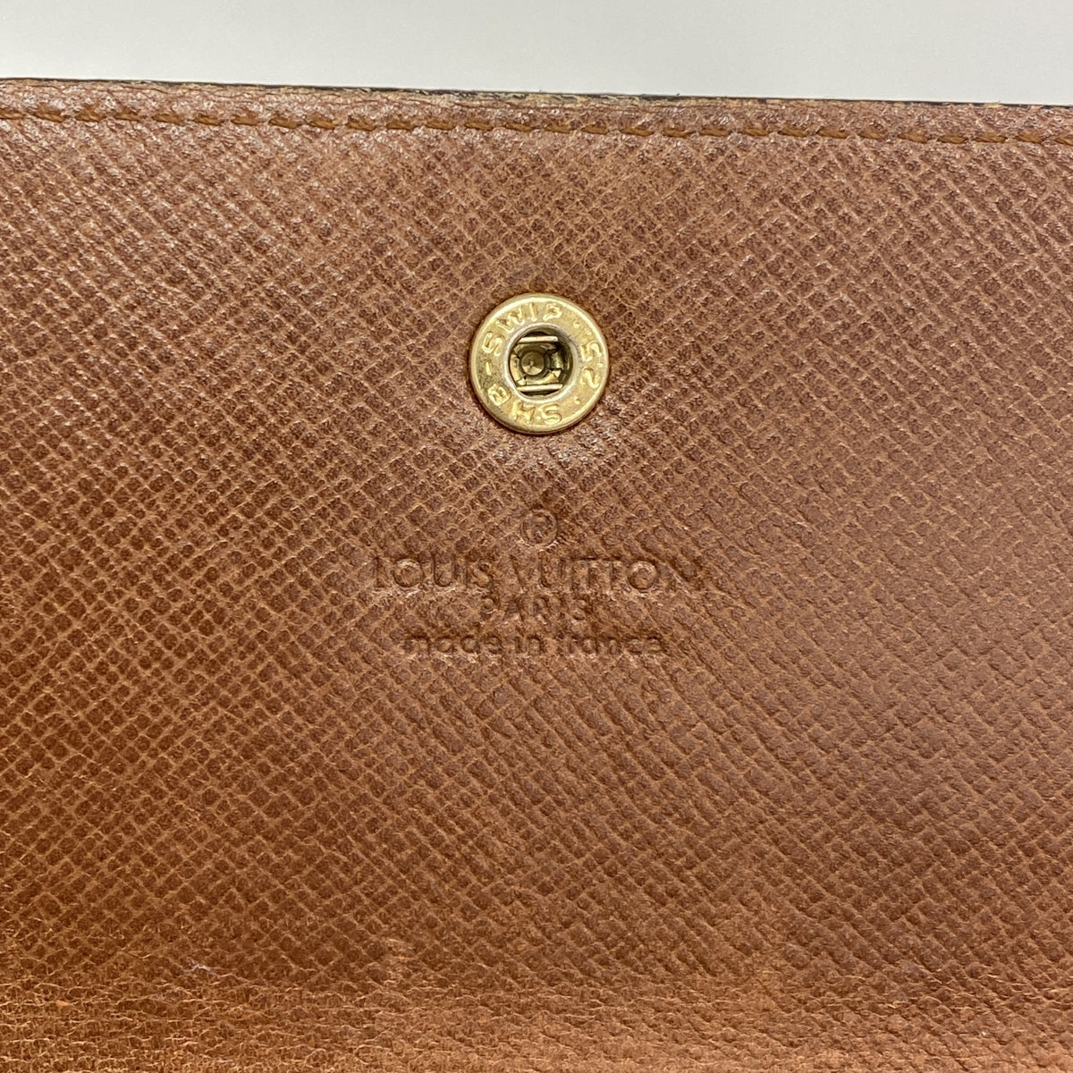 【6hb1255】ルイヴィトン 長財布 モノグラム ポシェットポルトモネクレディ M61723 ブラウン【中古】レディース