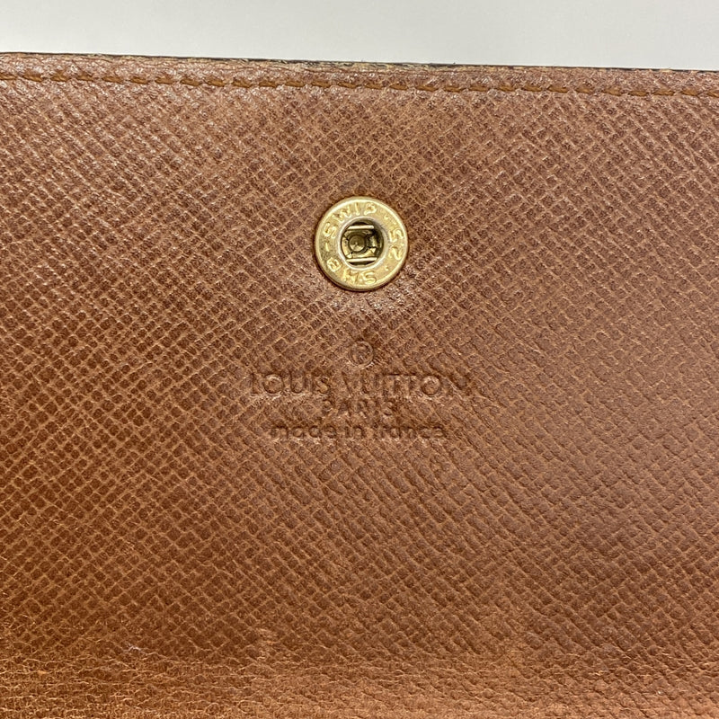 【6hb1255】ルイヴィトン 長財布 モノグラム ポシェットポルトモネクレディ M61723 ブラウン【中古】レディース