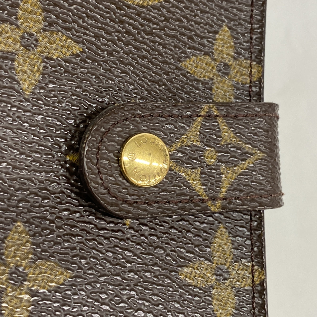 【6hb1276】ルイヴィトン 財布 モノグラム コンパクトジップ M61667 ブラウン【中古】レディース