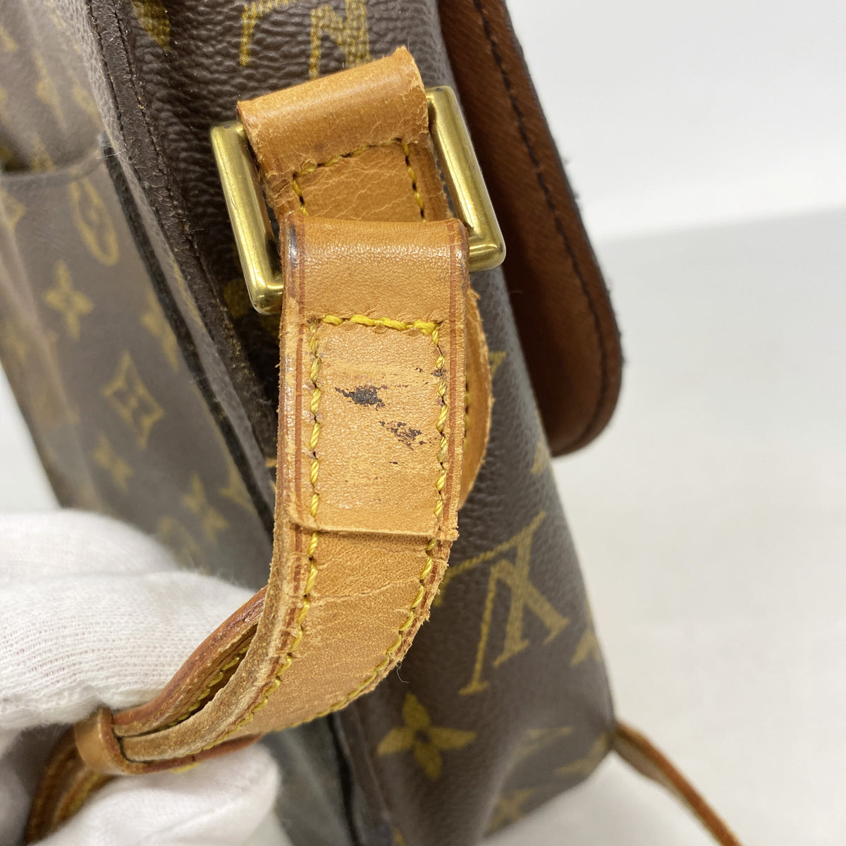 【6hb1288】ルイヴィトン ショルダーバッグ モノグラム サンクルーGM M51242 ブラウン【中古】レディース