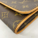【6hb1289】ルイヴィトン ショルダーバッグ モノグラム ポシェットツインGM M51852 ブラウン【中古】レディース