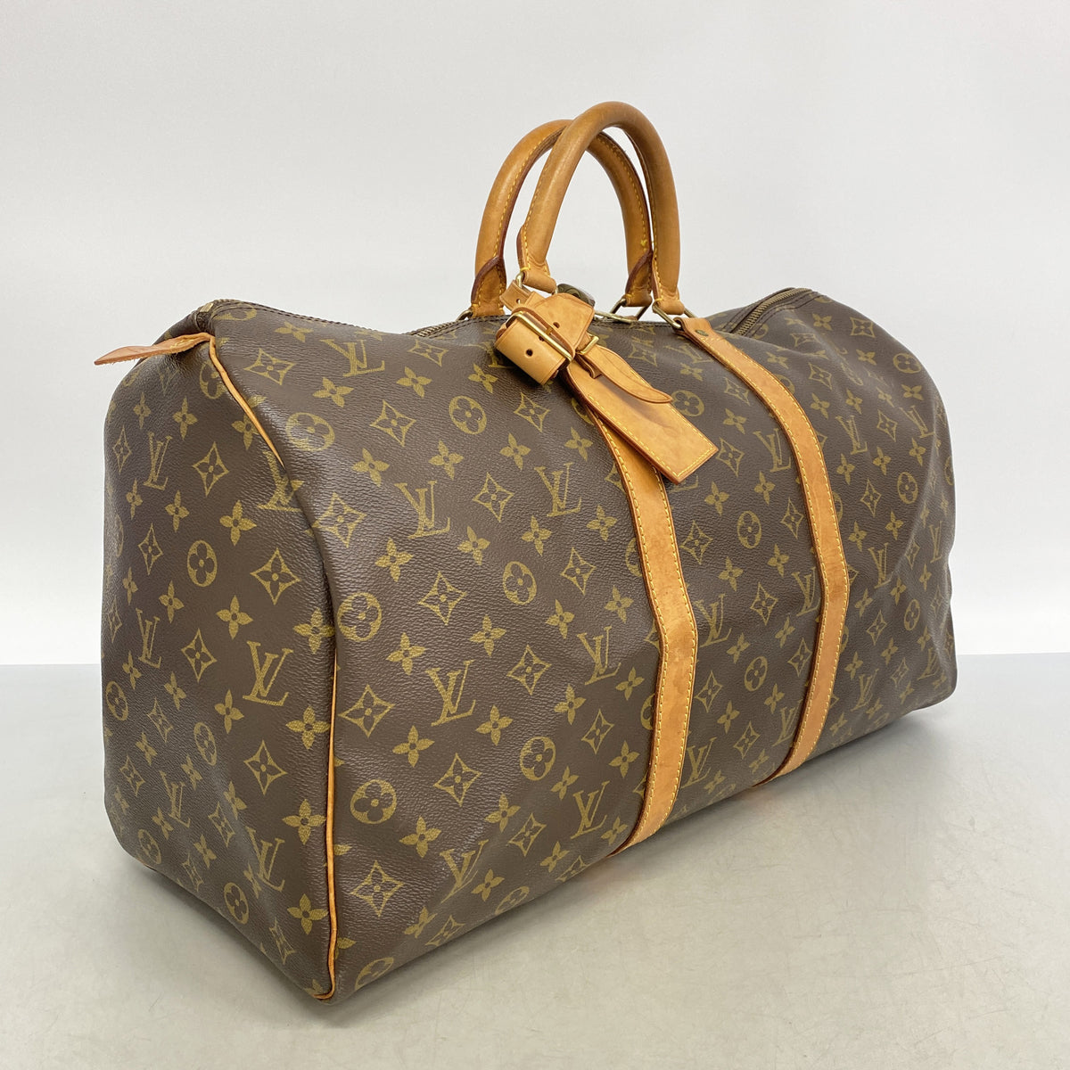 【6hb1294】ルイヴィトン ボストンバッグ モノグラム キーポル50 M41426 ブラウン【中古】メンズ レディース ユニセックス