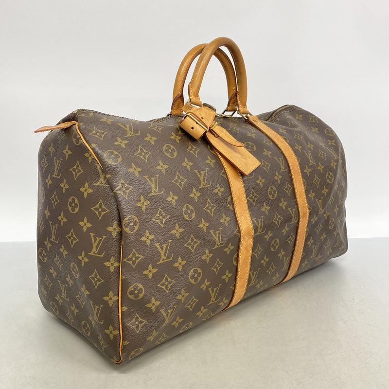 【6hb1294】ルイヴィトン ボストンバッグ モノグラム キーポル50 M41426 ブラウン【中古】メンズ レディース ユニセックス