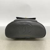 【6hb1306】シャネル リュック・デイパック マトラッセ ラムスキン ブラック ゴールド金具【中古】レディース