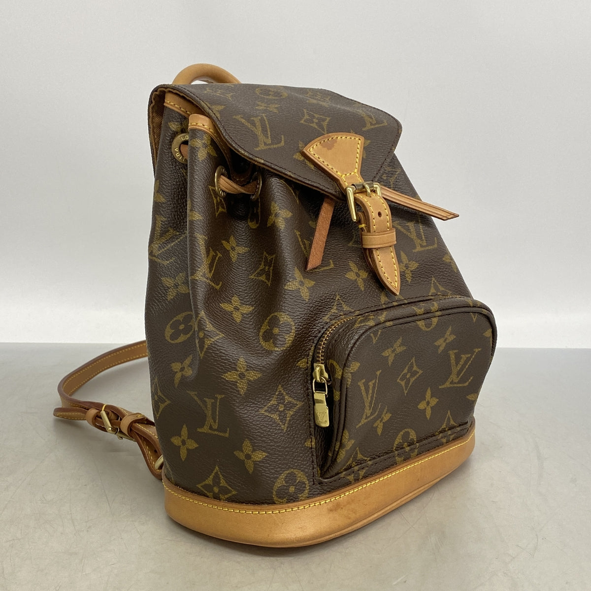 【6hb1309】ルイヴィトン リュック・デイパック モノグラム ミニモンスリ M51137 ブラウン【中古】レディース