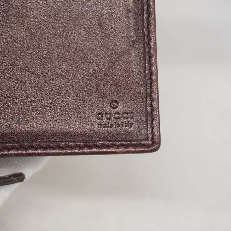 【6hb1329-k】グッチ 長財布 GGキャンバス 154256 キャンバス ブラウン ゴールド金具【中古】レディース