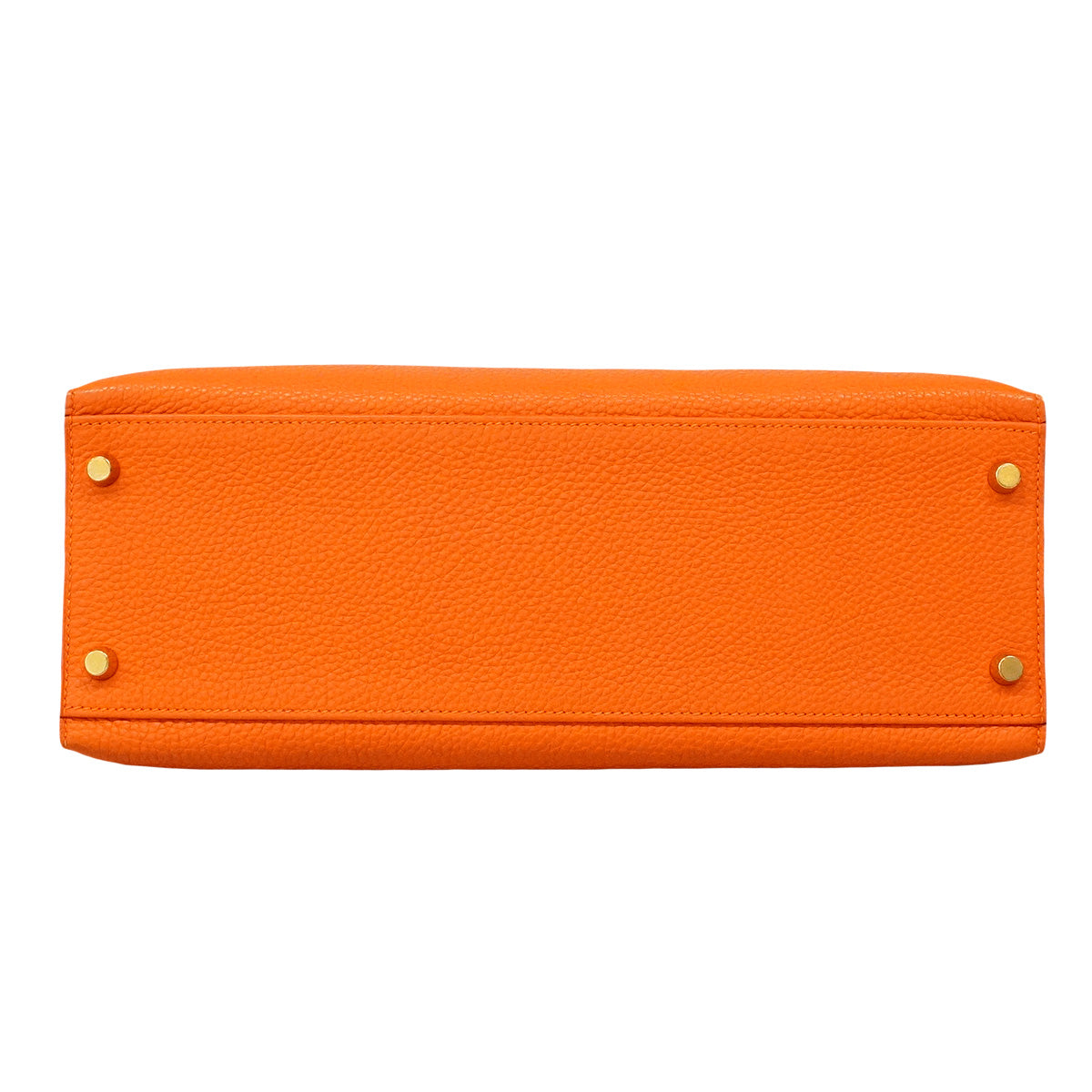 【6hb1352】エルメス ハンドバッグ ケリー32 トゴ オレンジ ゴールド金具 □H刻印 2wayバッグ【中古】レディース