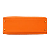 【6hb1352】エルメス ハンドバッグ ケリー32 トゴ オレンジ ゴールド金具 □H刻印 2wayバッグ【中古】レディース
