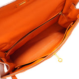 【6hb1352】エルメス ハンドバッグ ケリー32 トゴ オレンジ ゴールド金具 □H刻印 2wayバッグ【中古】レディース