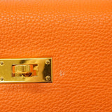 【6hb1352】エルメス ハンドバッグ ケリー32 トゴ オレンジ ゴールド金具 □H刻印 2wayバッグ【中古】レディース
