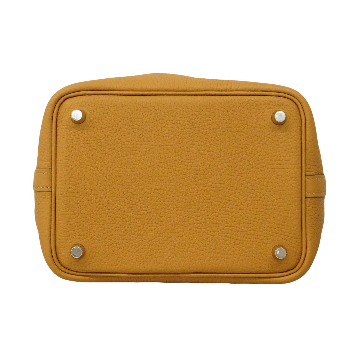 【6hb1353】エルメス ハンドバッグ ピコタンロックPM トリヨンクレマンス ビスキュイ シルバー金具 G刻印【中古】レディース