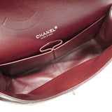 【6hb1355】シャネル ショルダーバッグ デカマトラッセ Wフラップ Wチェーン ラムスキン ブラック シルバー金具【中古】レディース