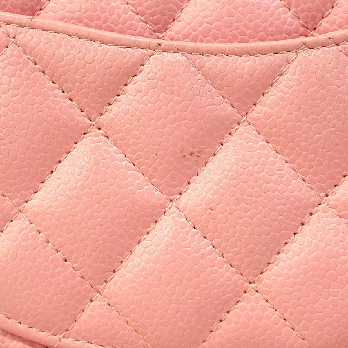 【6hb1358】シャネル ショルダーバッグ ミニマトラッセ チェーンショルダー キャビアスキン ピンク ゴールド金具【中古】レディース