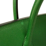 【6hb1360-h】エルメス ハンドバッグ バーキン35 クシュベル グリーン ゴールド金具 □A刻印【中古】レディース