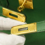 【6hb1360-h】エルメス ハンドバッグ バーキン35 クシュベル グリーン ゴールド金具 □A刻印【中古】レディース