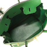【6hb1360-h】エルメス ハンドバッグ バーキン35 クシュベル グリーン ゴールド金具 □A刻印【中古】レディース