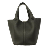【6hb1361-h】エルメス ハンドバッグ ピコタンロックPM トリヨンクレマンス ブラック シルバー金具 U刻印【中古】レディース