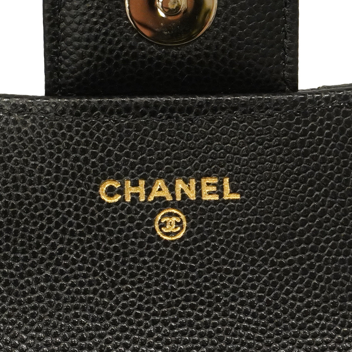 【6hb1363-k】シャネル ショルダーバッグ マトラッセ チェーンショルダー キャビアスキン ブラック シャンパンゴールド金具【中古】レディース